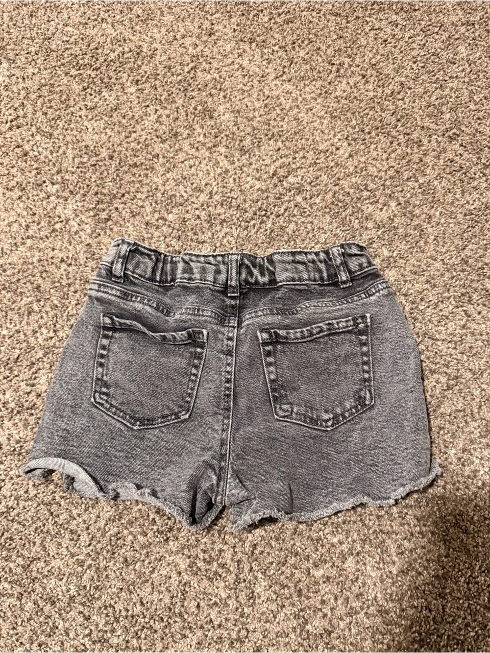 Girls Classic High-Waist black Denim Shorts